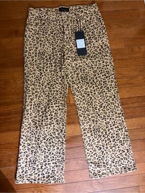 🐆RISEN Leopard Print High Rise Wide Leg Jeans | NWT | Size 9/29